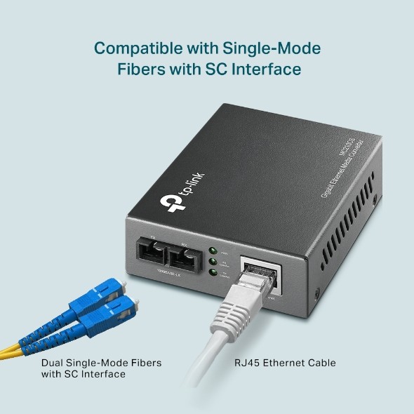 TP-Link Gigabit optički pretvarač 1000M RJ45 u 1000M single-mode SC, Full-duplex, do 15Km-8