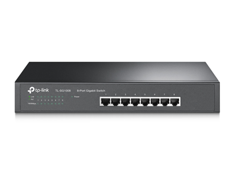 Preklopnik TP-LINK 8-port Gigabit Switch 8×10/100/1000M RJ45 ports 1U 19" Rack mount metalno kućište-5
