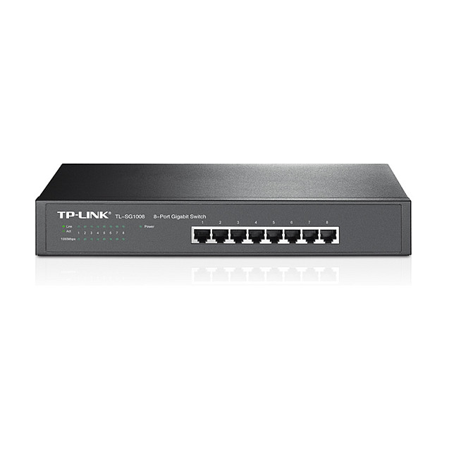 Preklopnik TP-LINK 8-port Gigabit Switch 8×10/100/1000M RJ45 ports 1U 19" Rack mount metalno kućište-7