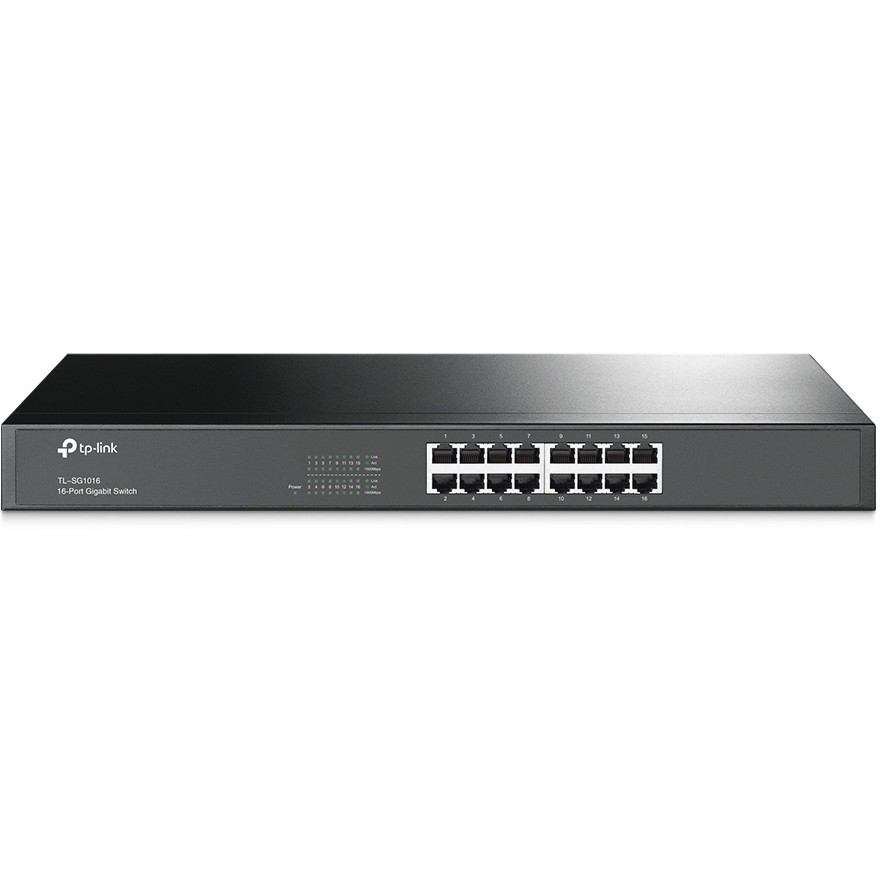 TP-Link 16-port Gigabit preklopnik (Switch), 16×10/100/1000M RJ45 ports, 1U 19", Rack Mount, metalno kućište-6