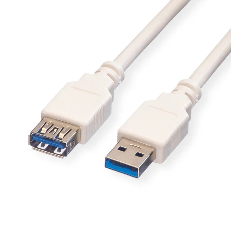 Roline VALUE USB3.0 kabel TIP A-A M/F, 0.8m bijeli (produžni)-0