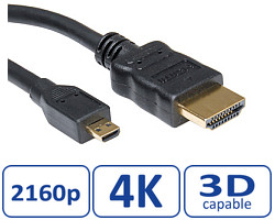 Roline VALUE HDMI kabel sa mrežom, TIP A (M) - TIP D (M) (micro), 2.0m-1