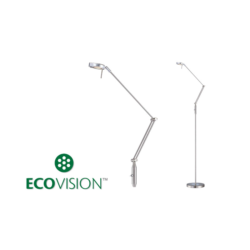 LED podna svjetiljka ECOVISION (5W, 3000K topla bijela, podesiva, akrilno sjenilo, visina 1300mm)-1