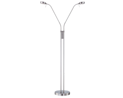 Podna svjetiljka ECOVISION LED 2x5W (3000K topla bijela, podesiva akrilna sjenila, aluminijsko kućište, visina 1300mm)