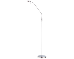 LED podna svjetiljka ECOVISION (5W, 3000K topla bijela, akrilno sjenilo, visina 1300mm, srebrna)-0