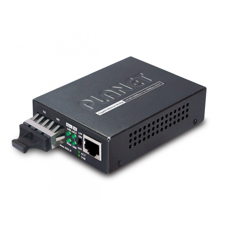 Media optički pretvarač PLANET 1000Base-T-1000Base-SX (10/100/1000Base-T, 1000Base-SX, RJ-45, SC, 850nm)-1