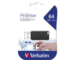 Verbatim USB2.0 PinStripe 64GB crni
