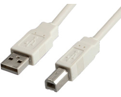 STANDARD USB2.0 kabel TIP A-B M/M, 4.5m, bež-0