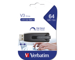 Verbatim V3 64GB USB3.2 Gen1 crni