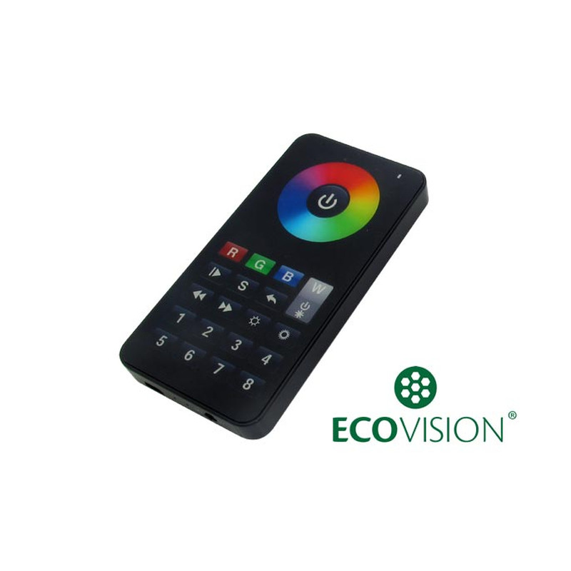 RF daljinski upravljač EcoVision LED RGBW, 8 Zona (Funkcija memorije, Podešavanje boja, 10 modova rada, Prigušenje 0-100%, Kompatibilan sa kontrolerom 24604)-0