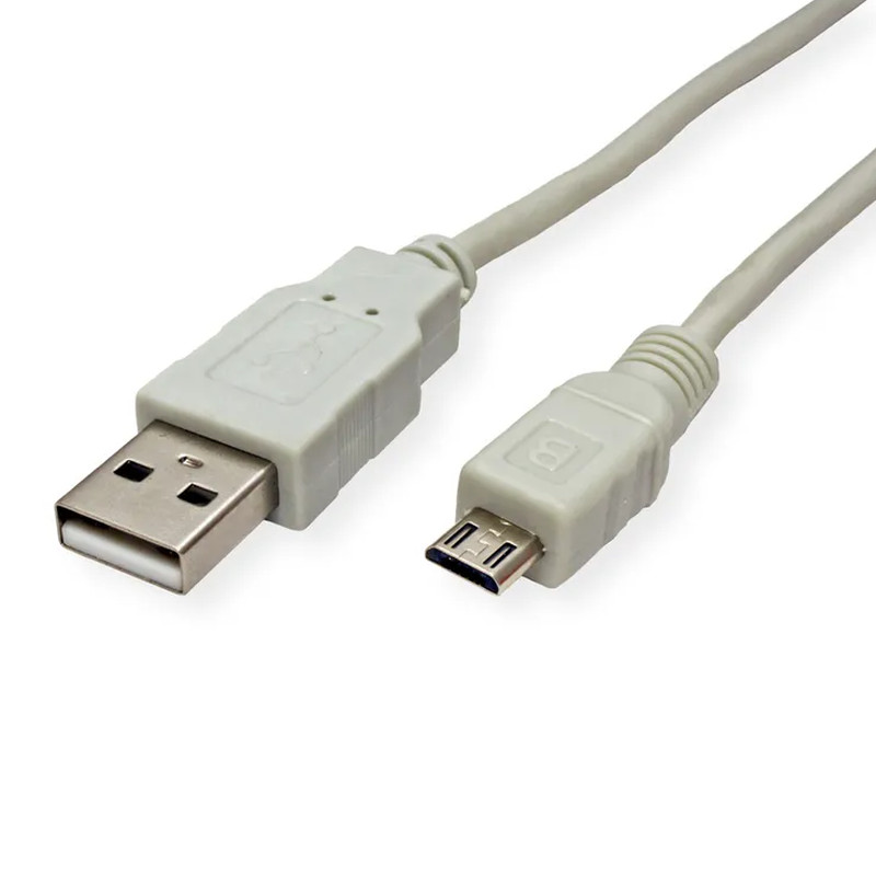STANDARD USB2.0 kabel TIP A(M) na Micro B(M), 3.0m, bež-1