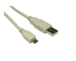 STANDARD USB2.0 kabel TIP A(M) na Micro B(M), 3.0m, bež-0