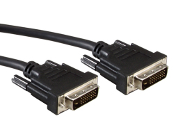Roline DVI kabel, DVI-D (24+1) Dual Link, M/M, 15m crni
