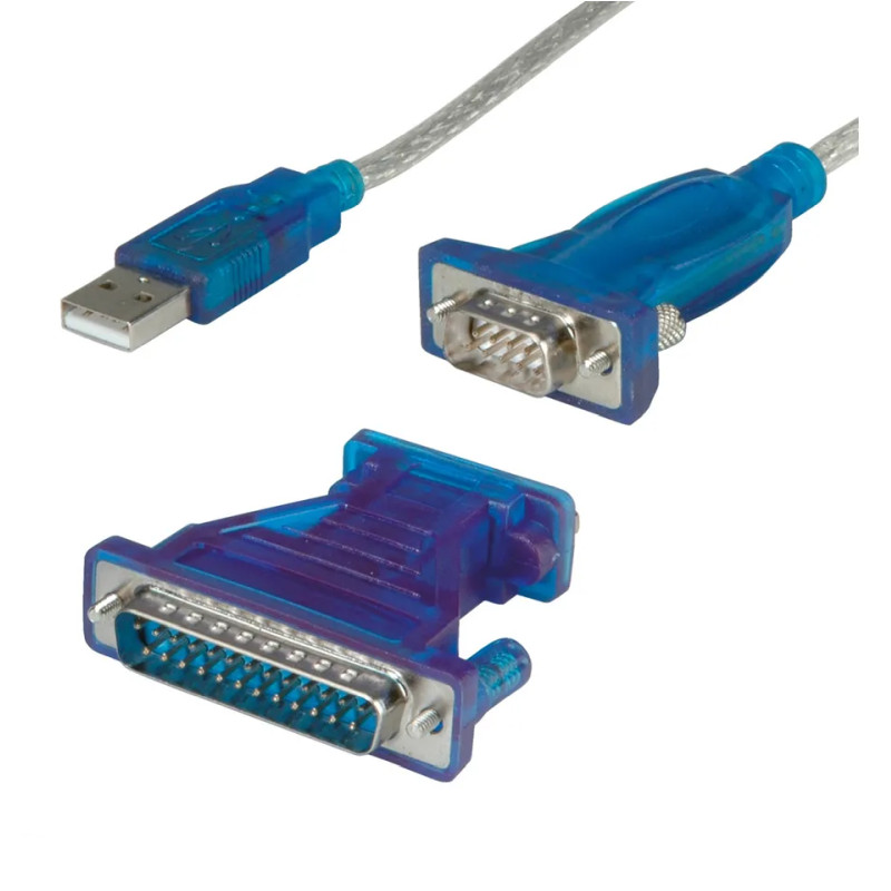 Roline VALUE pretvarač USB2.0 - Serial RS232, DB9/DB25, 1.8m-0