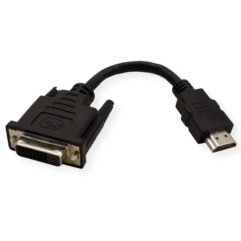 Roline VALUE adapter/kabel HDMI - DVI-D (24+1), M/F, 0.15m-0