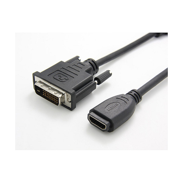 Roline VALUE adapter/kabel DVI-D (24+1) - HDMI, M/F, 0.15m-1