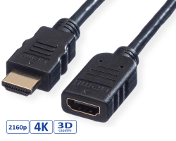 Roline VALUE HDMI produžni kabel sa mrežom, HDMI M - HDMI F, 3.0m-2