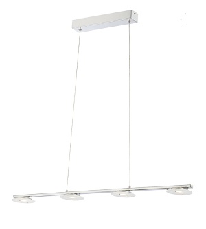 Luster ECOVISION (220V, 4×5W, 3500K, Aluminij, Mliječno staklo)-0