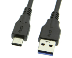 Roline USB3.1 kabel TIP A-C M/M, 1.0m crni-0