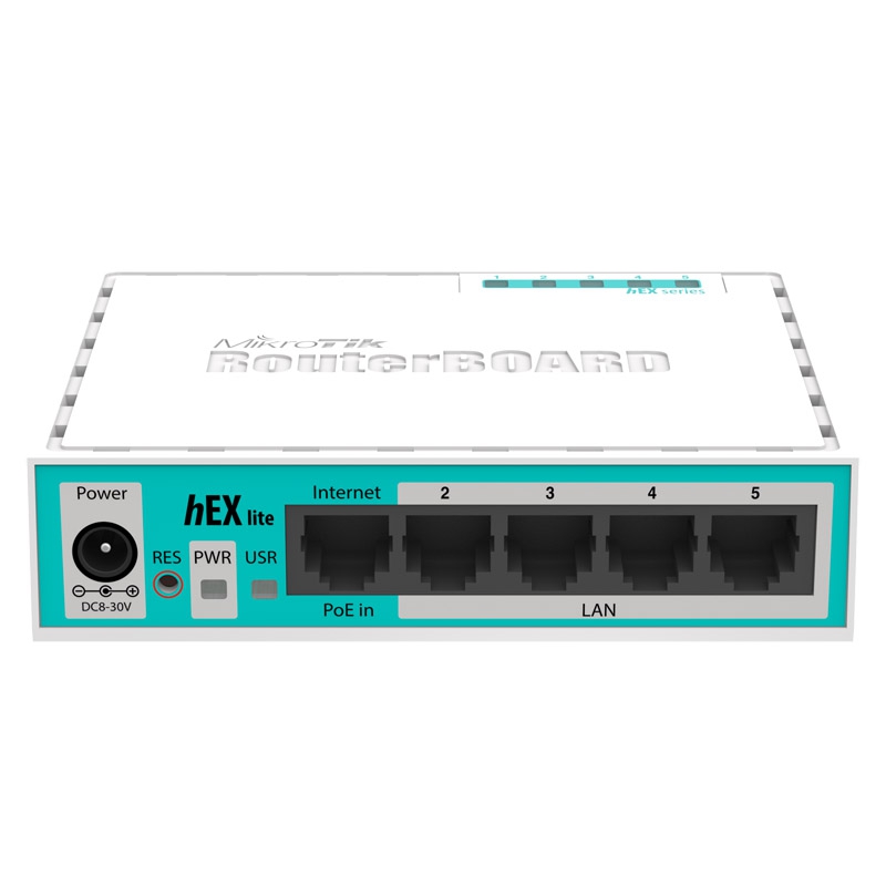 Router Mikrotik RB750r2 hEX lite 850MHz CPU 64MB RAM 5×LAN RouterOS L4 plastično kućište-2