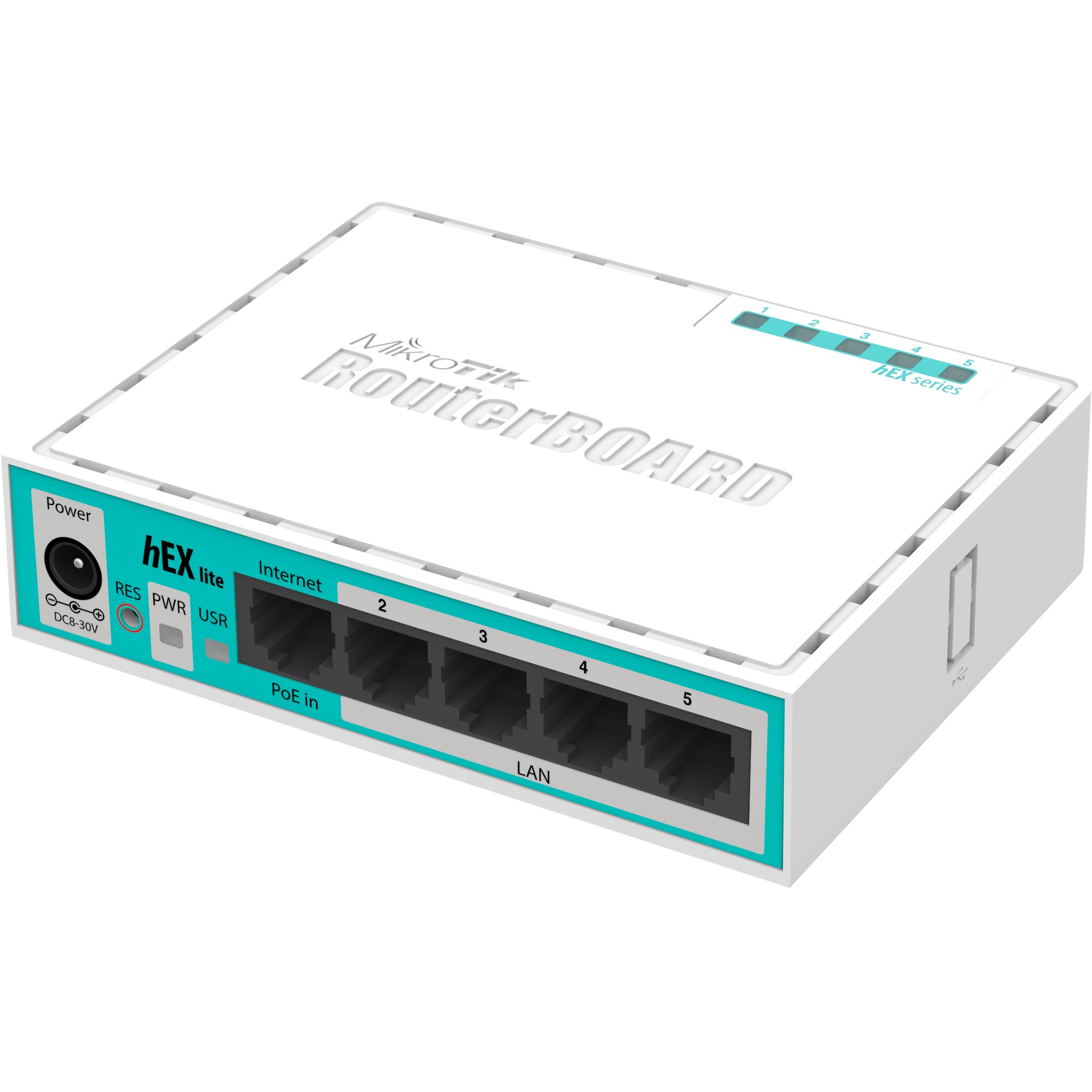Router Mikrotik RB750r2 hEX lite 850MHz CPU 64MB RAM 5×LAN RouterOS L4 plastično kućište-3