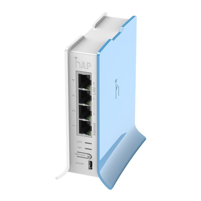 Mikrotik RB941-2nD-TC hAP Lite tower, 650MHz CPU, 32MB RAM, 4×LAN, 2.4Ghz 802.11b/g/n, integrirana antena, RouterOS L4, tower kućište, PSU-1