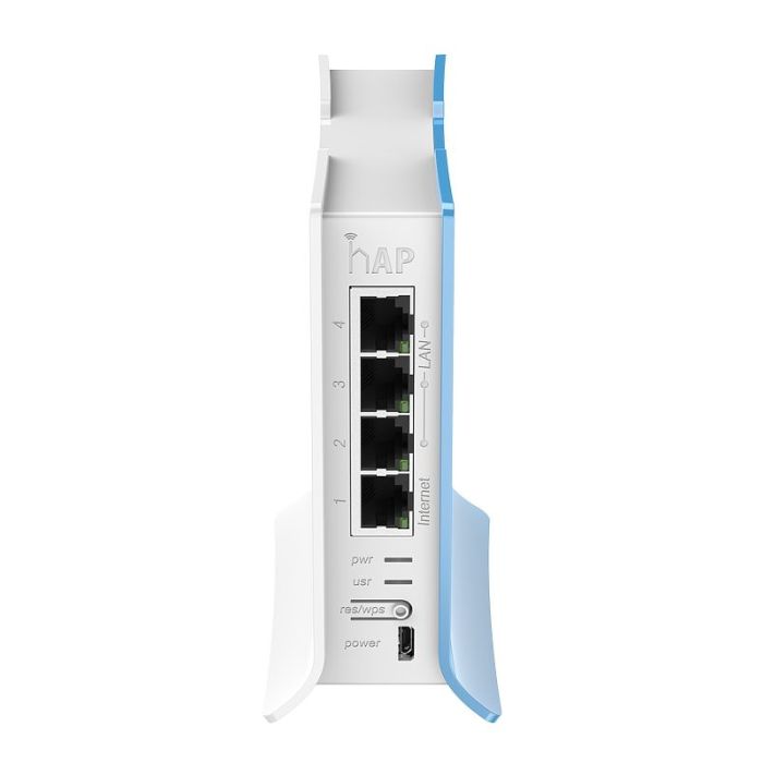 Mikrotik RB941-2nD-TC hAP Lite tower, 650MHz CPU, 32MB RAM, 4×LAN, 2.4Ghz 802.11b/g/n, integrirana antena, RouterOS L4, tower kućište, PSU-7