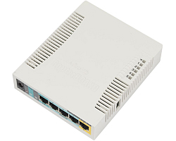 Router Mikrotik RB951Ui-2HnD 600Mhz CPU, 128MB RAM, 5×LAN, 2.4Ghz 802b/g/n integrirana antena