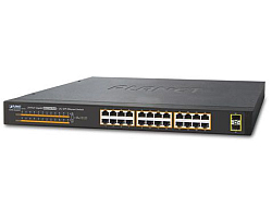 Preklopnik PLANET Gigabit 24-port 10/100/1000Mbps 802.3at + 2-port 1000X SFP (220W)-0