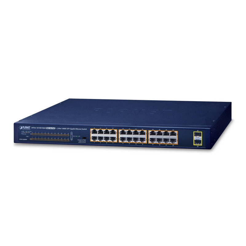 Preklopnik PLANET Gigabit 24-port 10/100/1000Mbps 802.3at + 2-port 1000X SFP (220W)-1
