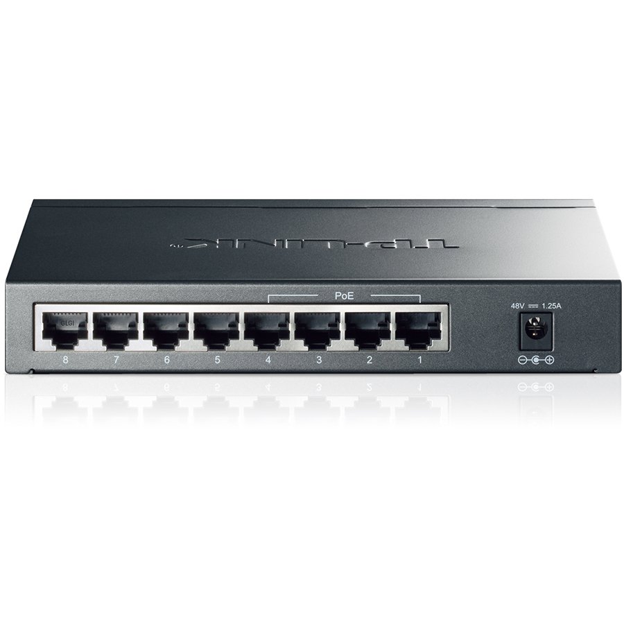 TP-Link 8-port Gigabit PoE preklopnik (Switch), 8×10/100/1000M RJ45 ports, 4×PoE ports, metalno kućište (53W)-2
