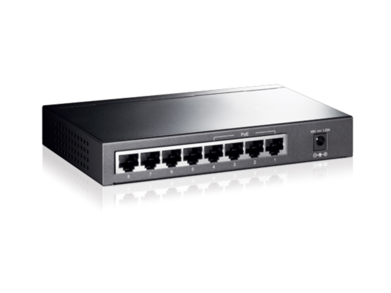 TP-Link 8-port Gigabit PoE preklopnik (Switch), 8×10/100/1000M RJ45 ports, 4×PoE ports, metalno kućište (53W)-6
