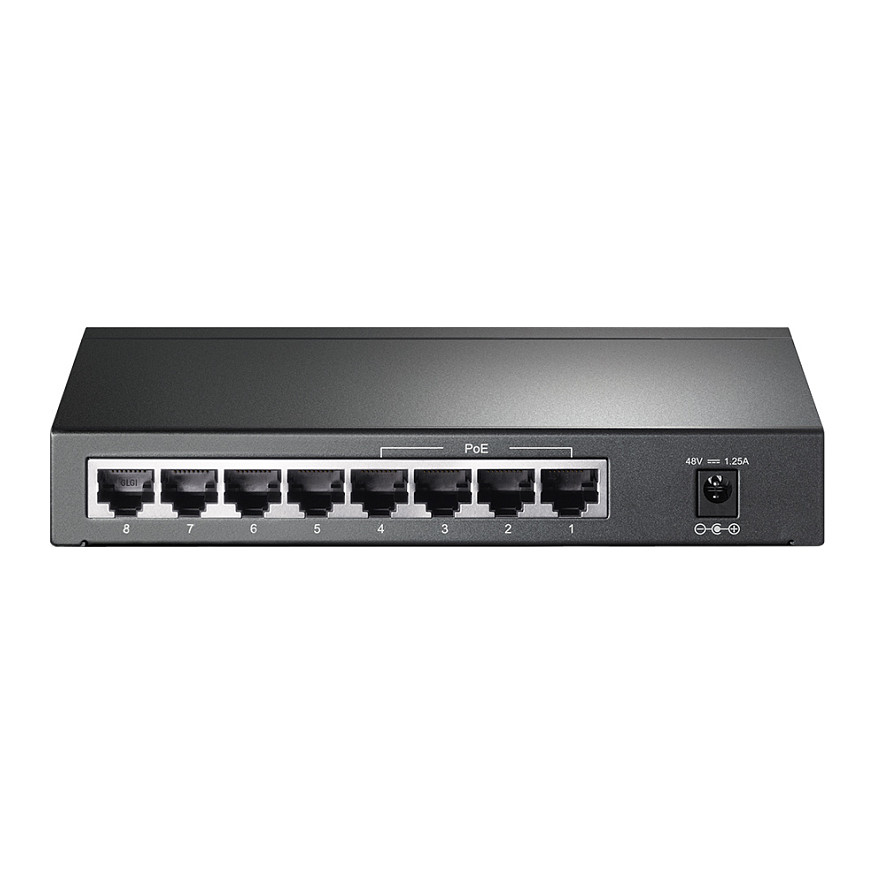 TP-Link 8-port Gigabit PoE preklopnik (Switch), 8×10/100/1000M RJ45 ports, 4×PoE ports, metalno kućište (53W)-9