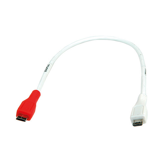 Roline VALUE USB 2.0 kabel za punjenje Micro B (M) na Micro B (M), 0.3m, bijeli-0