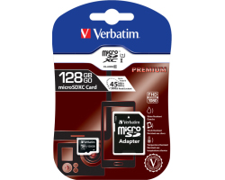 Memorijska kartica VERBATIM Micro Secure Digital Premium (XC/UHS1) 128GB Class 10 + adapter-0