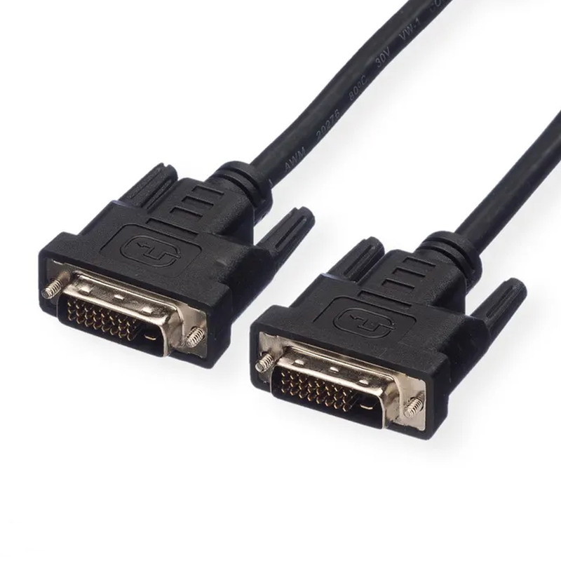 Roline VALUE DVI kabel, DVI-D (24+1) Dual Link, M/M, 5.0m crni-1
