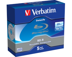 Blu-Ray Verbatim BD-R SL 6× 25GB White Blue Surface Hard Coat, 5 kom. JC (Single Layer)
