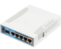 Mikrotik RB962UiGS-5HacT2HnT, hAP ac 720MHz CPU, 128MB RAM, 5×G-LAN, (2.4Ghz/5Ghz) 802.11b/g/n/ac, 3 chain, integrire antene, SFP, USB, plastično kućište, PSU, RouterOS L4