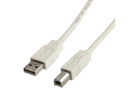 Roline VALUE USB2.0 kabel TIP A-B M/M, 1.8m bijeli-1