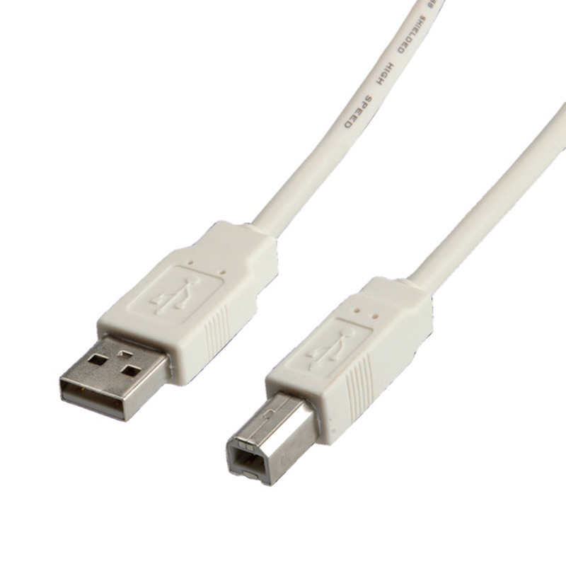 Roline VALUE USB2.0 kabel TIP A-B M/M, 1.8m bijeli-0