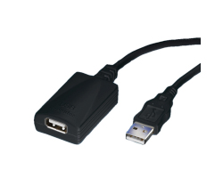 Roline USB2.0 produžni kabel, 1-port, 5.0m crni