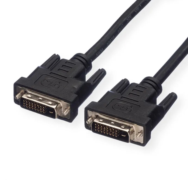Roline VALUE DVI kabel, DVI-D (24+1) Dual Link, M/M, 2.0m crni-1