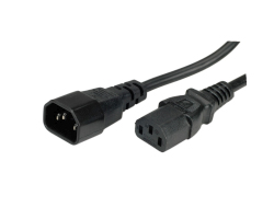 Roline VALUE naponski kabel PC-Monitor, IEC320 C14-C13 10A, M/F, 3.0m crni-1