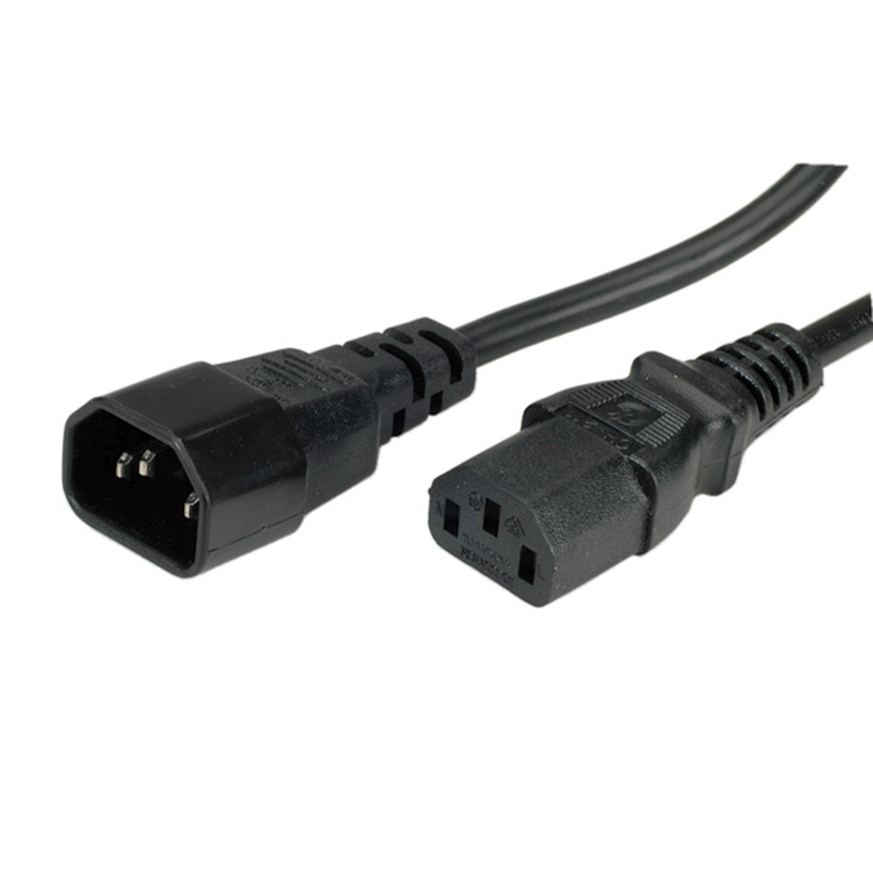 Roline VALUE naponski kabel PC-Monitor, IEC320 C14-C13 10A, M/F, 3.0m crni-0