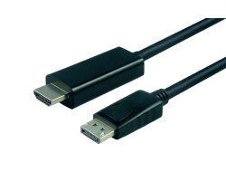 Roline VALUE DisplayPort kabel v1.2, DP - UHDTV, M/M, 1.0m crni