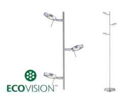 LED podna svjetiljka ECOVISION sa 3 akrilna sjenila (3x5W, 3000K, 3x400lm, >50.000 sati, srebrna)-0