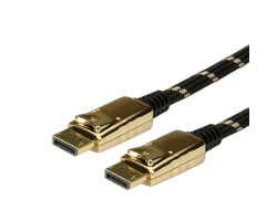 Roline GOLD DisplayPort kabel v1.2, DP-DP M/M, 1.0m crno/zlatni
