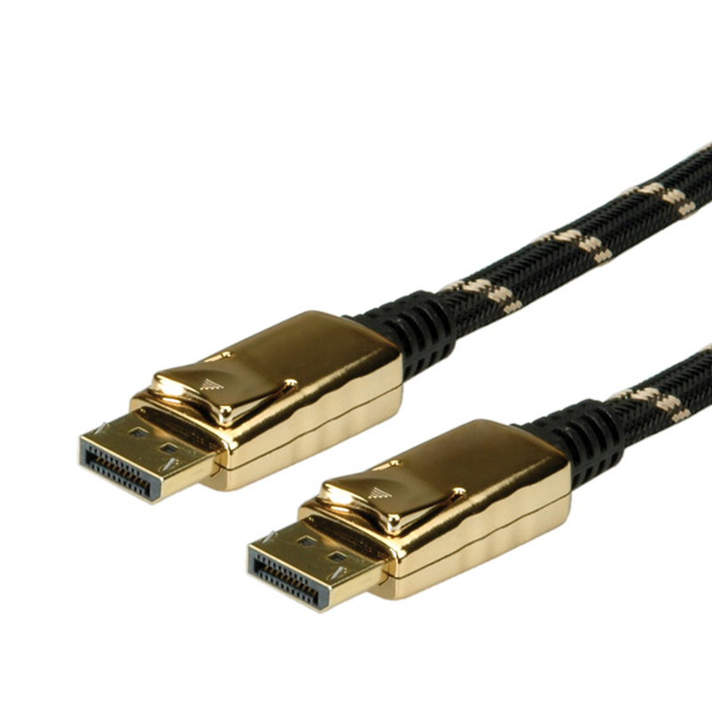 Roline GOLD DisplayPort kabel v1.2, DP-DP M/M, 1.0m crno/zlatni-0