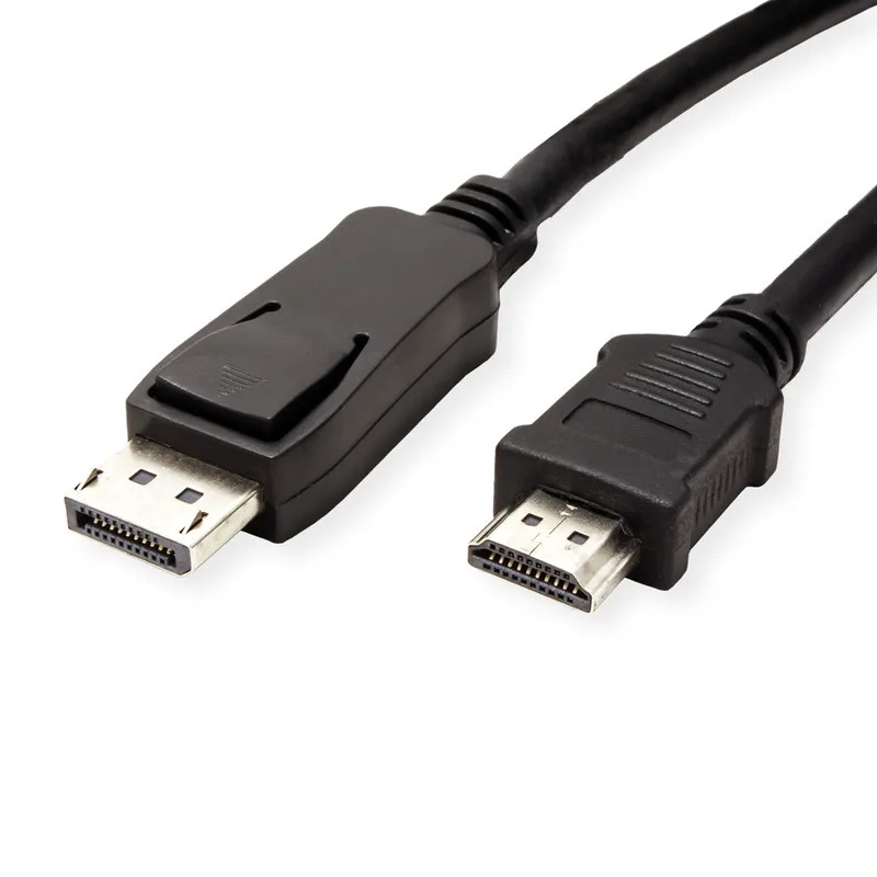Roline VALUE DisplayPort kabel v1.1, DP - HDMI (HDTV), M/M, 1.0m crni-0