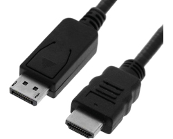 Roline VALUE DisplayPort kabel v1.1, DP - HDMI (HDTV), M/M, 4.5m crni-0